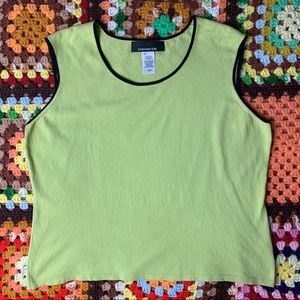 Y2K Sleeveless Green Blouse